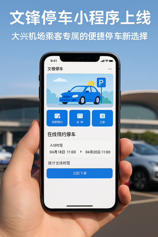文鋒停車小程序上線：大興機場乘客專屬的便捷停車新選擇